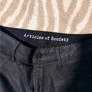 Articles Of Society Coated Black Denim